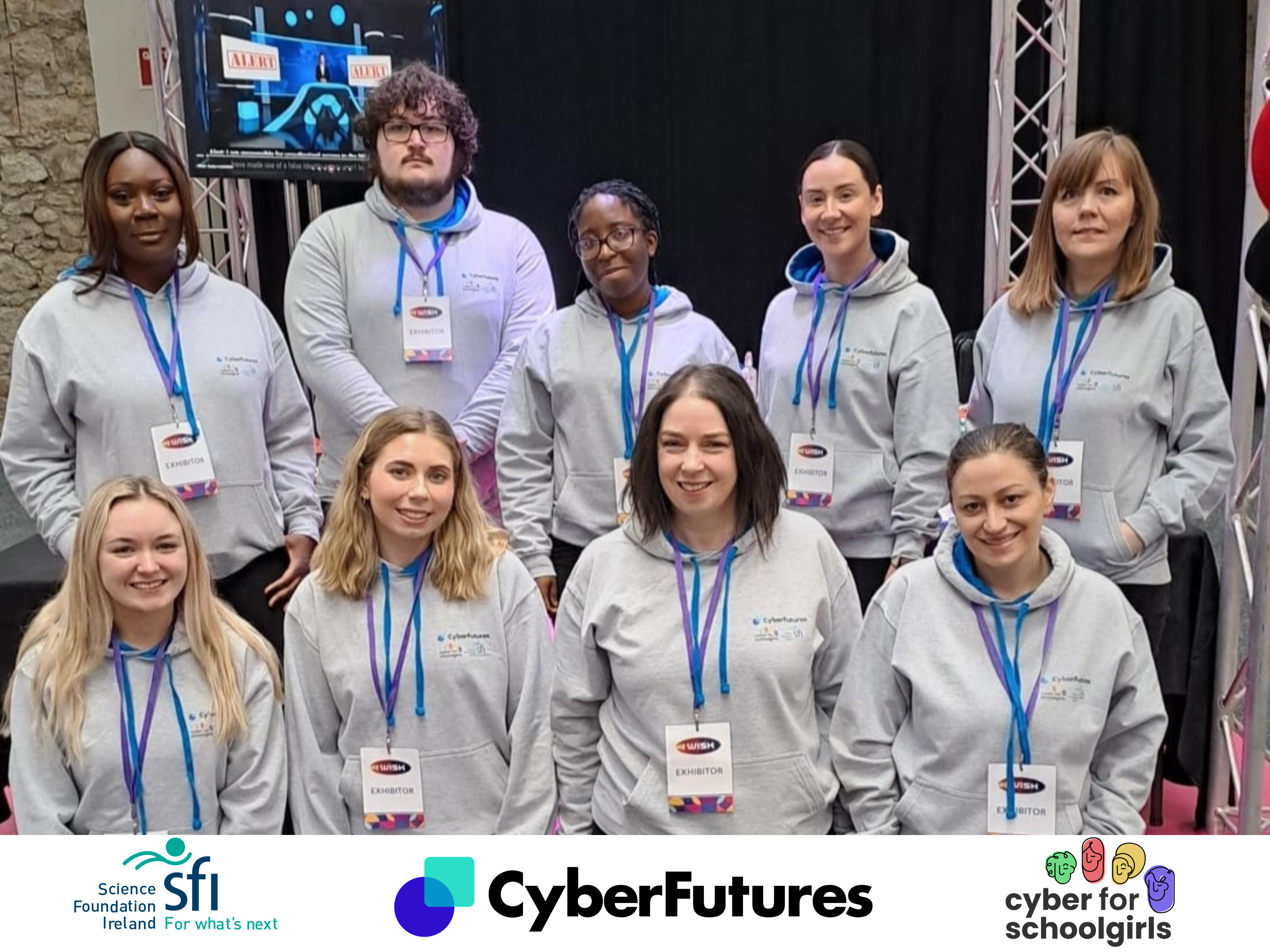 Interns group photo with cyber for schoolgirls at IWISH for cyber Security