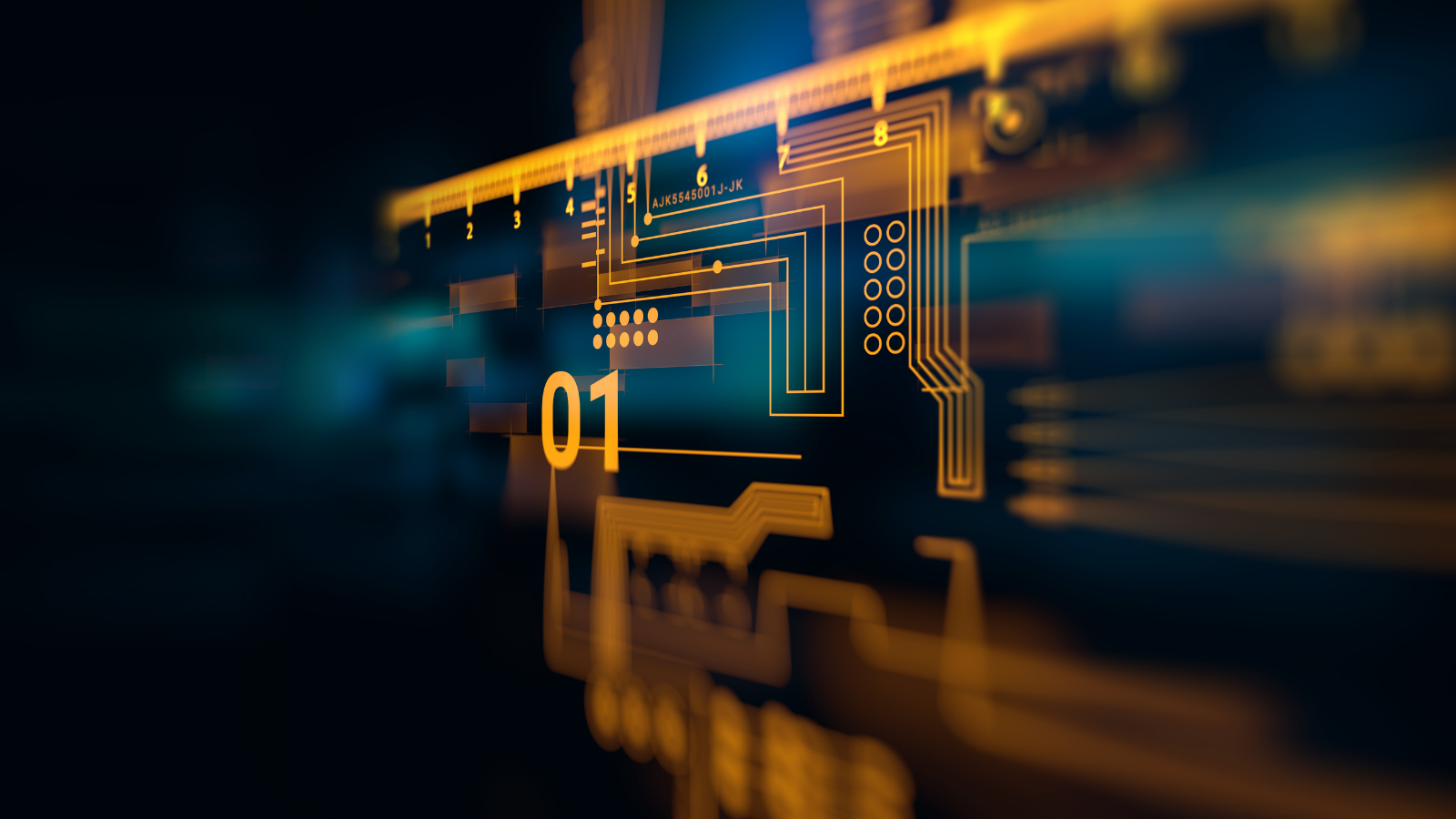 Blue and gold cyber